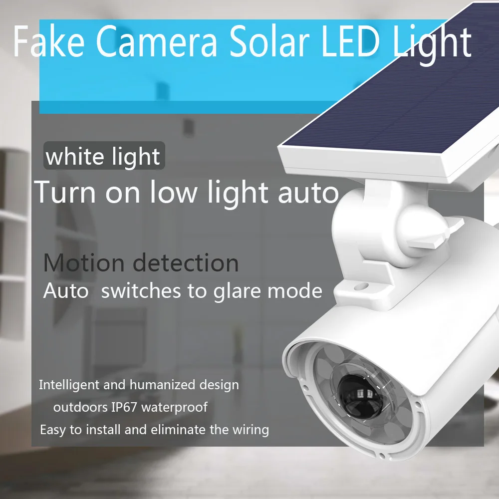 Fake Dummy Camera Bullet Solar LED Waterproof OutdoorSecurity CCTV Surveillance Camera Flashing  LED