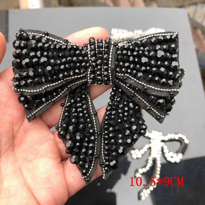 3D Bowknot Patch Patch Per I Vestiti In Rilievo Applique Rhinstone Bowknot Trapano Applicazioni Applique Sew On Abbigliamento FAI DA TE