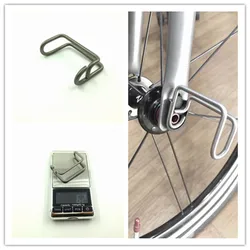 Folding bicycle titanium E-type hook for bromptom front fork hook without mud baffle