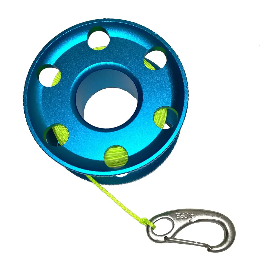 30/50M Lijn Aluminium Duiken Vinger Spool Reel Met Rvs Snap Wrak Duiken Veiligheid Gear Apparatuur