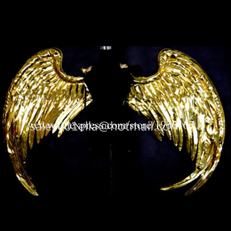 금도금 캣워크 쇼 의상, 날개 세트 의상, 파티 가수 DJ KTV 바 공연 댄스 원피스 의상, 2015 신제품