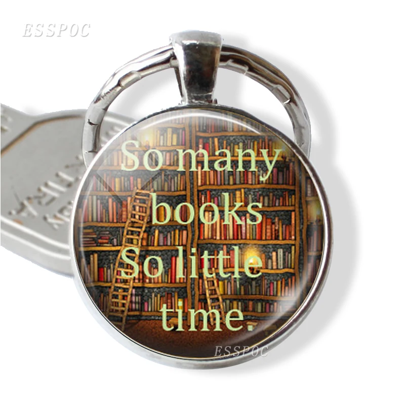 Books and Library Keychain 