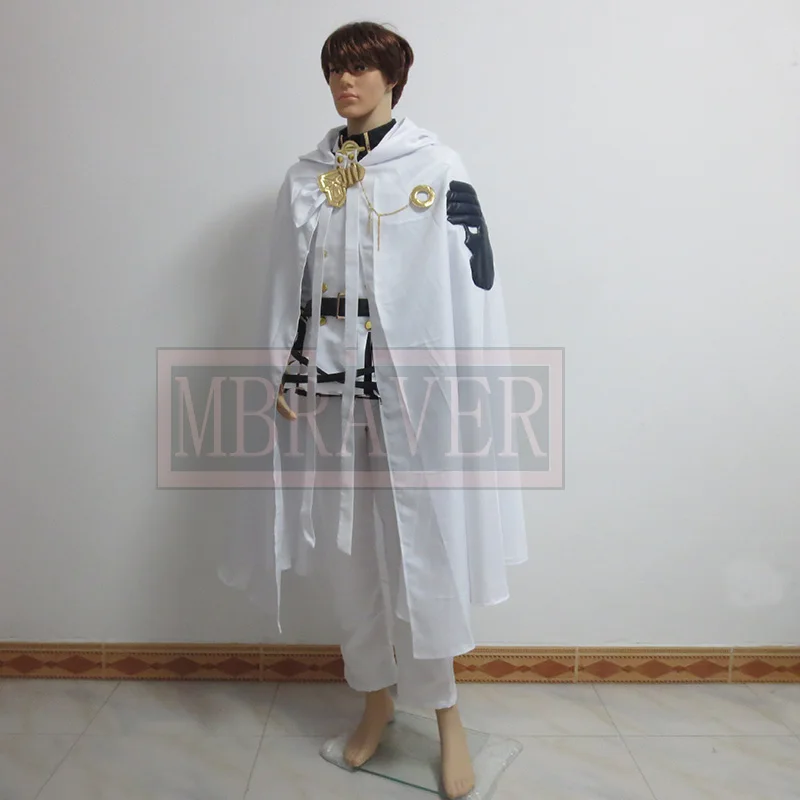 Seraph of the End Mikaela Hyakuya Cosplay Costume Anime Cos Owari no Serafu Hot Halloween Vampire Uniform Cloak Full set