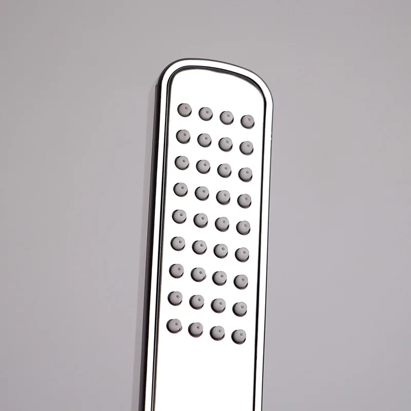 ZhangJi Bathroom Hand Shower Head Rectangle White Abs Plastic Shower Nozzle Thin Strips Quality Home Showerhead