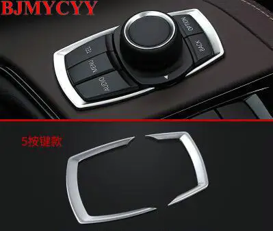 BJMYCYY Automobile multimedia button ABS decoration frame for BMW 1 3 5 Series 3 Series GT X1 X3 X4 X5 X6