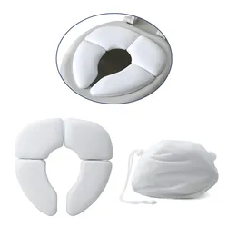 1Pc White Portable Folding Child Baby Toilet Seat Soft Potty Chair Pad Cushion Training