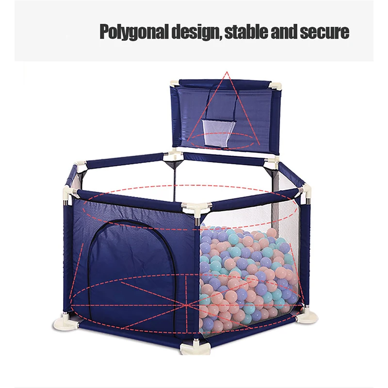 IMBABY Playpen For Children Baby Playground Folding Safety Fence Balls Pool Travel Basketball Hoop Children\'s Tent Gym For Kids