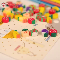 50 stücke Kawaii Mini Frucht Gummi Nette Bleistift Radiergummi Kleine Mini Candy Silgi Cartoon Korrektur Set Radiergummis Für Kinder Schreibwaren lot