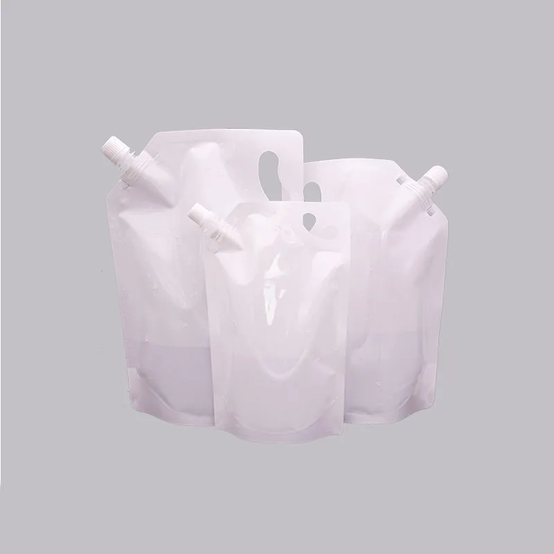 30pcs/lot 500ml/1000ml/1500ml/2000ml/2500ml/3000ml Empty Washing Liquid White Plastic Lotion pouch bags Stand up Packaging