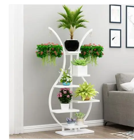 Shelf flowerpot shelf balcony shelf living room simple decorative vase flower shelf indoor balcony flowerpot hanging