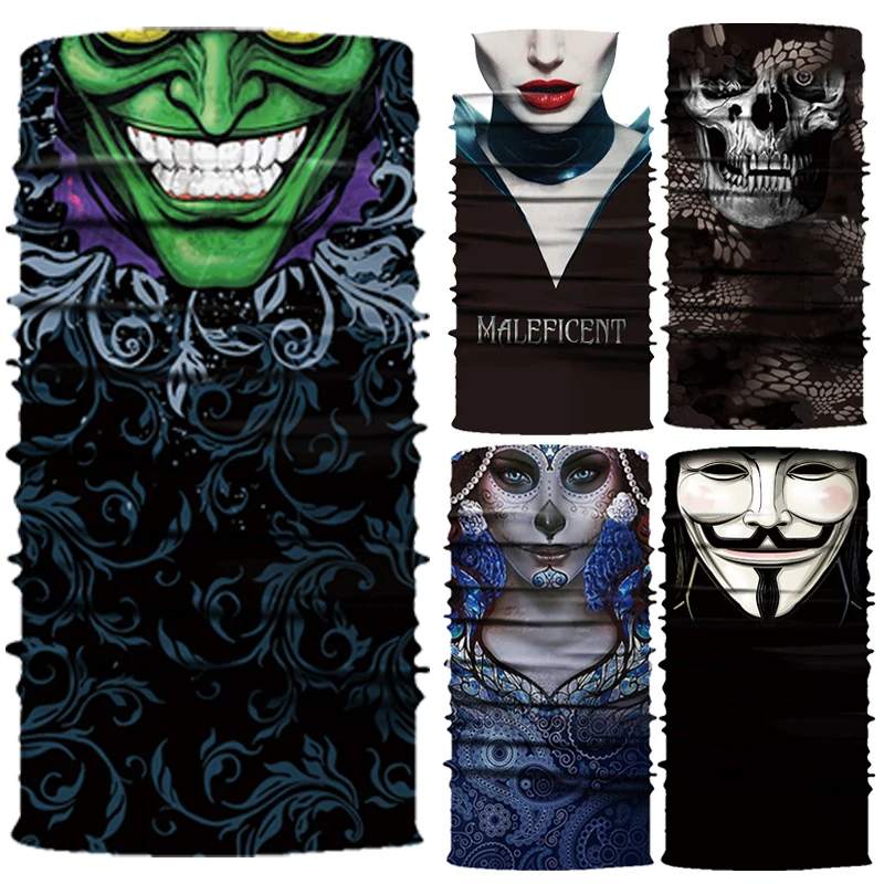 

Motorcycle Mask Face Shield Biker Sun Balaclava Festival Party Scarf Outdoor Bandanas Sport Scarves Skull Men Women Mascara Moto