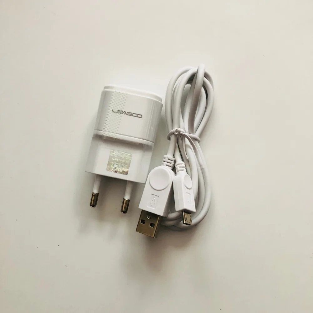 New Travel Charger + USB Cable USB Line For Leagoo T1 MTK6737 Quad Core 1.3GHz 5.0 Inch 1280x720 Free Shipping