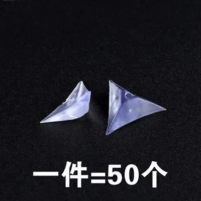 50pcs Plastic Triangle Dust Corner Plug 1.9cm x 4.5mm For Wardrobe Drawer