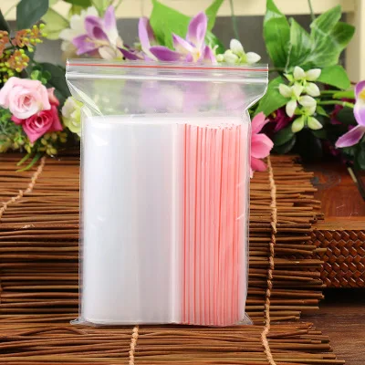 100pcs Transparent Self Sealing Sachet Zip Zipper Lock Plastic Bags 4*6/6*8/8*12/12*17cm Clear Ziplock Bag For Jewelry Packaging