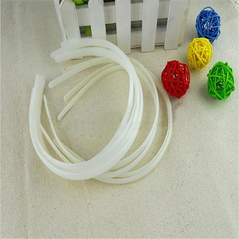 12Pcs/pack 10MM Width White Plain Girls Headband Trendy Plastic Hair Band DIY Craft For Women Girls Wholesale