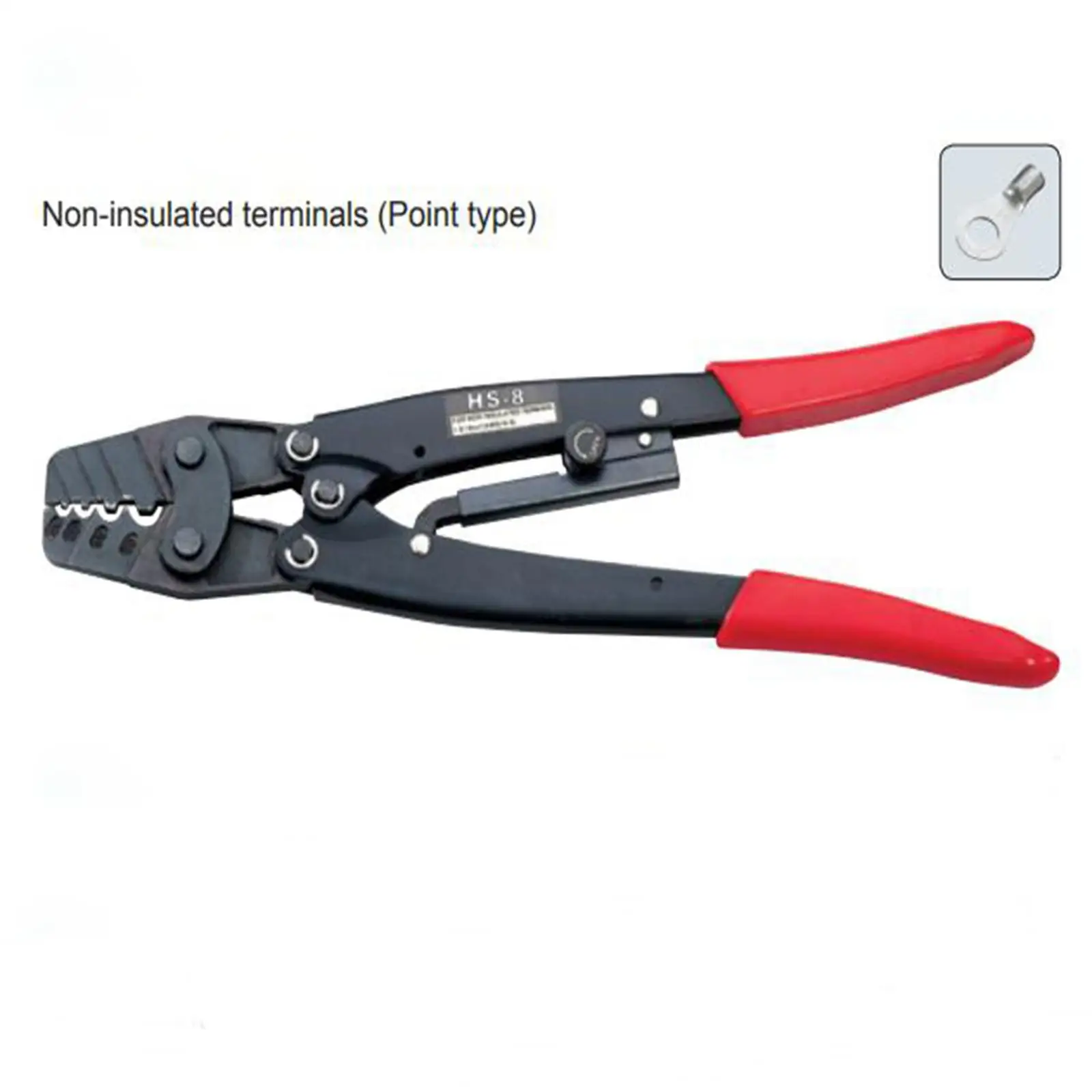 16-7AWG 1.25-10mm2 Non-insulated Terminals Point Type Ratchet Crimping Plier