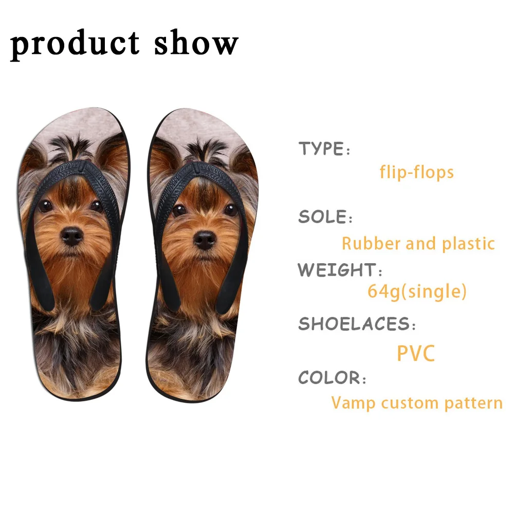 INSTANTARTS Women's Summer Slippers Rubber Non-slip Flip Flops Girls Lady Custom Images or Logos Flipflops Drop Shipping Female