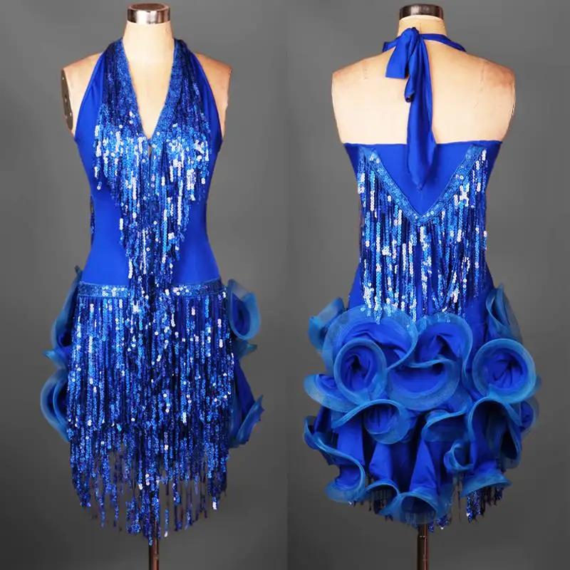 latin dance dress xxl competition tassels salsa dresses in ballroom wear clothing rumba dancing costumes for women samba latina