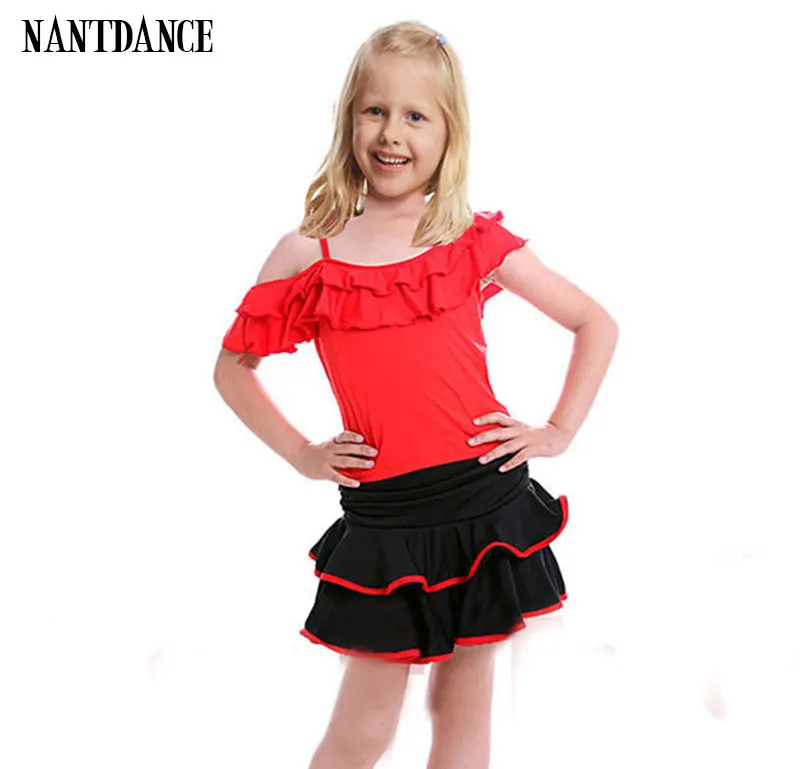 

Girl Latin Girls Sequined Ballroom Latin Dancing Dress Children Performance Modern Stage Wear Party Salsa Dance Wear Costumes