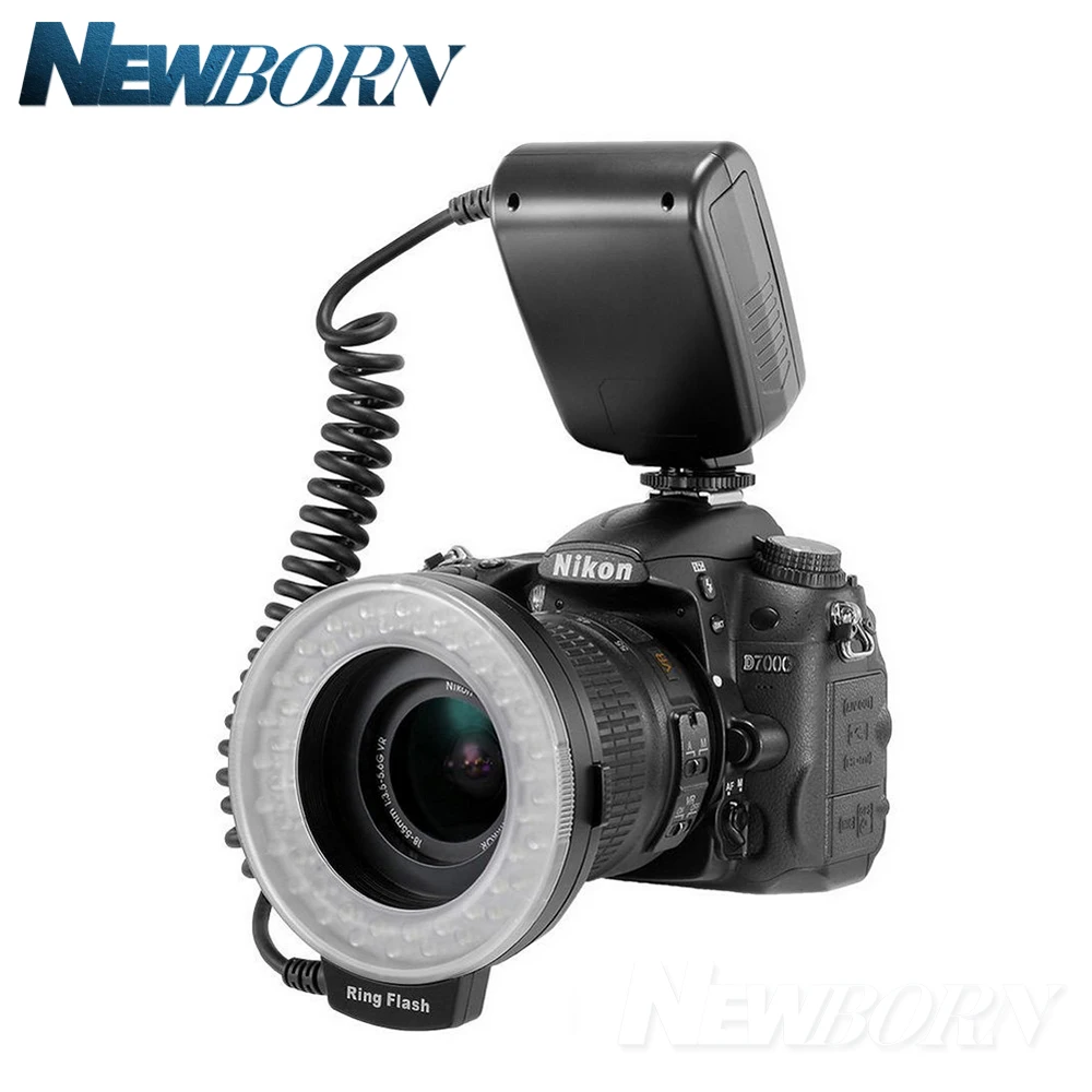 RF-550D 48pcs Makro LED Ring-Bundle mit 8 Adapter Ring für Canon Nikon Pentax Olympus Panasonic DSLR Kamera flash