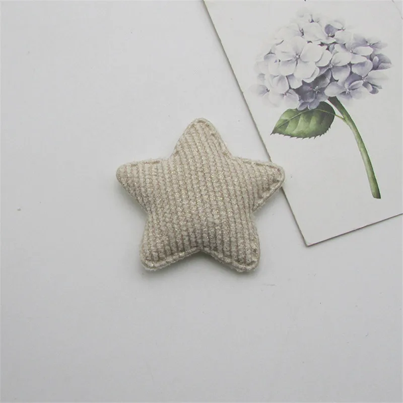 30pcs/lot 4.8cm Stripe Star Pads Patches Appliques for Craft Clothes Sewing Supplies DIY Hair Clip Accessories