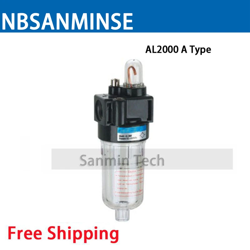 NBSANMINSE AL2000 BL2000 1/4 3/8 1/2 Lubricator Air Source Equipment FRL Air Preparation Units AirTac Type