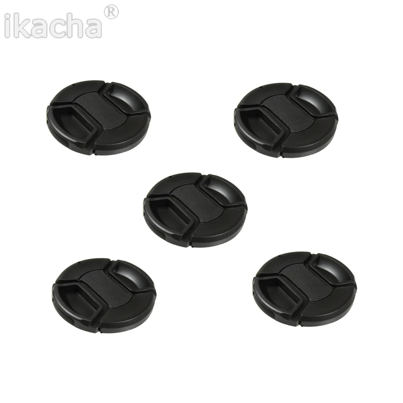 Capuchon d'objectif d'appareil photo pour tous les appareils photo reflex numériques, couvercle d'objectif pour IL, Nikon, Sony, Pentax, Fuji, 37mm, 40.5mm, 43mm, 46mm, 49mm, 52mm, 55mm, 58mm, 62mm, 67mm, 72mm, 77mm, 82mm, 5 pièces