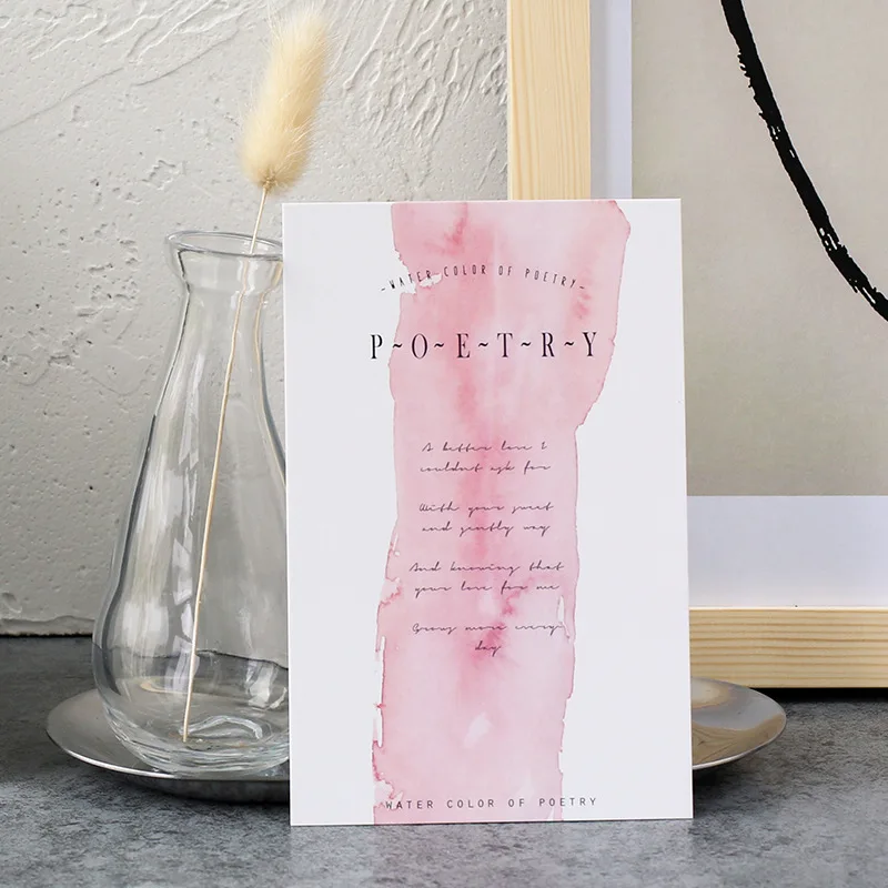 

30pcs Poetry style card multi-use Scrapbooking party invitation DIY Decoration gift card message card postcard