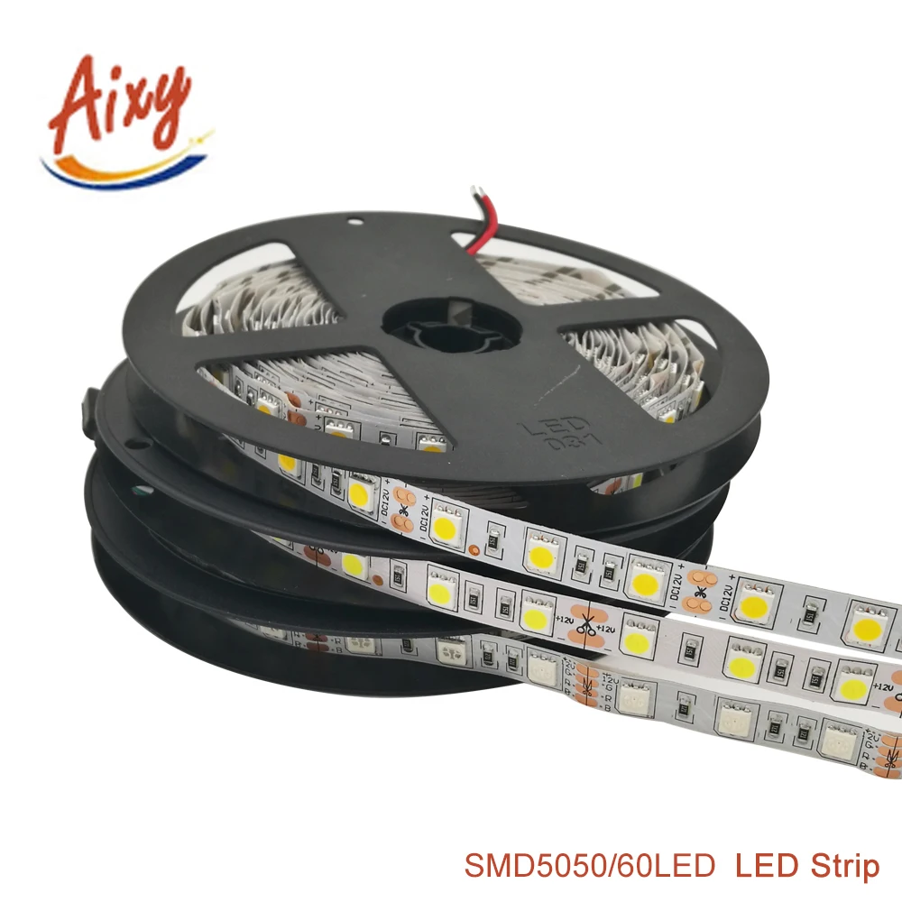 Super Brightness Bar Light  5m 5050 Led Strip Light 300 Leds 12v LED RGB/White/Red/Blue/Yellow/Green Flexible Ribbon Led Tape