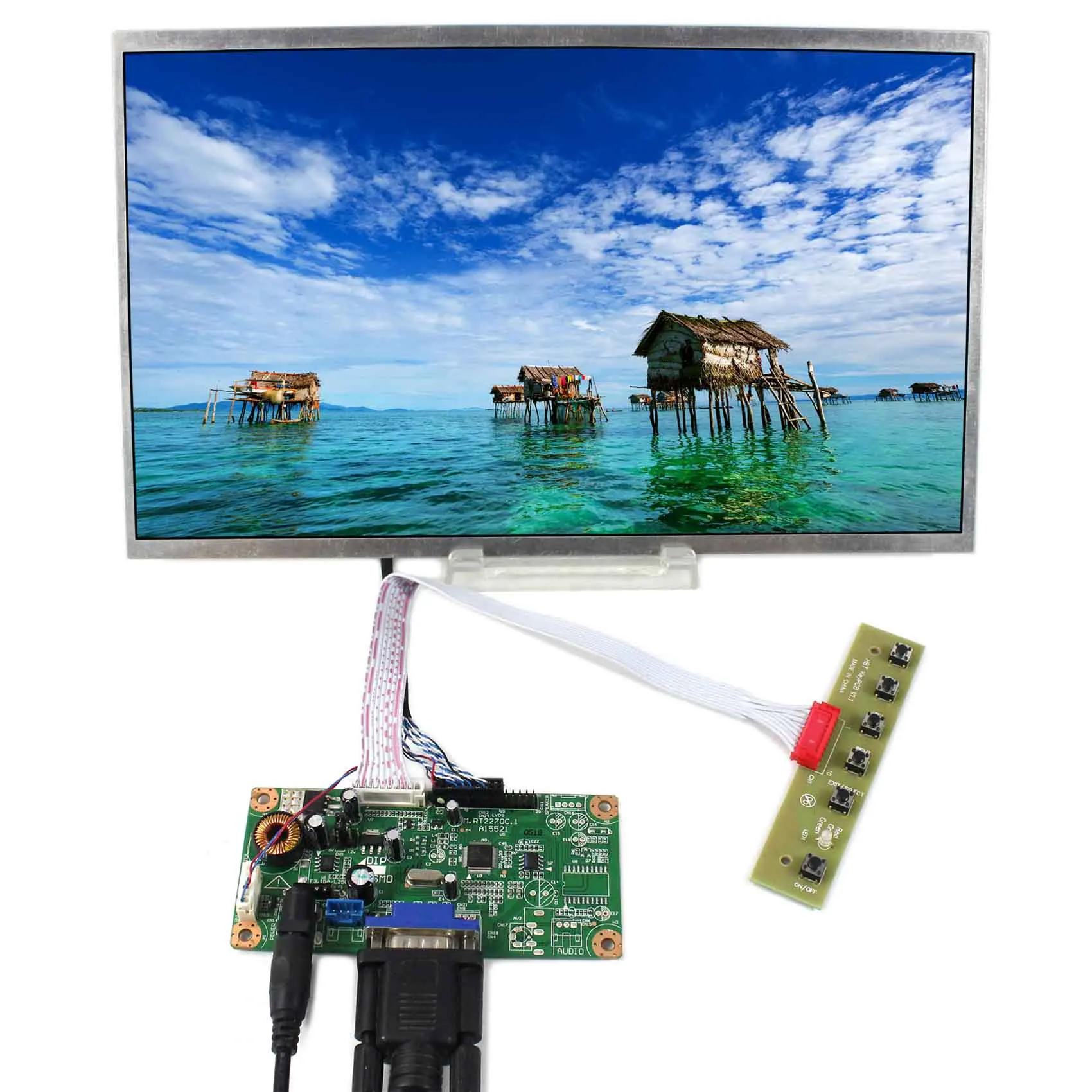 

VGA LCD Controller Board With 12.1inch 1366x768 HSD121PHW1 LCD Screen