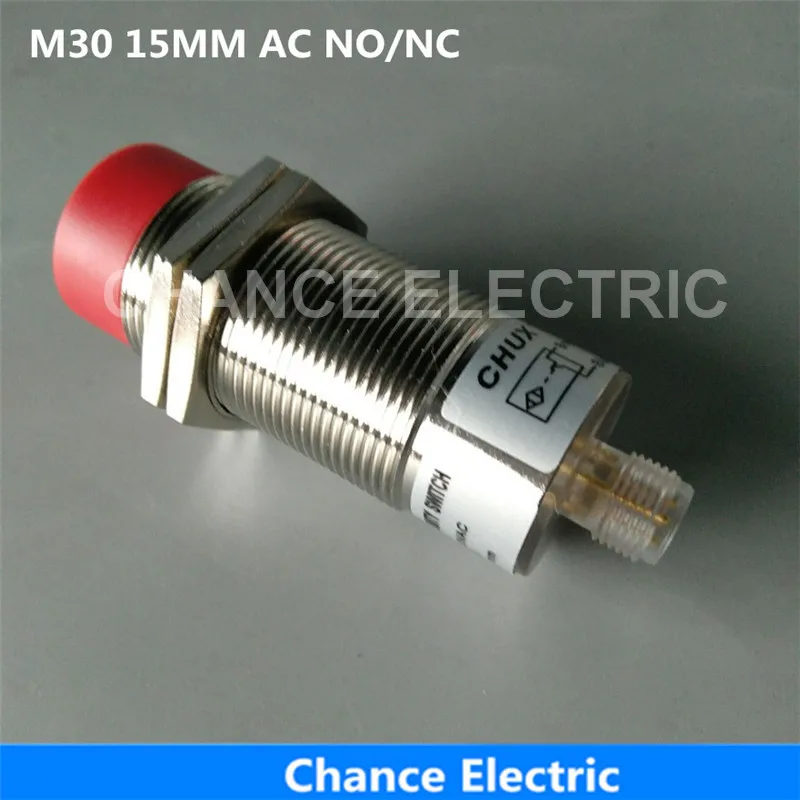 CHUX Sensor Connector M30 15mm Distance No/nc/no+nc Half Sets Without Cable Inductive Proximity Sensor Ac