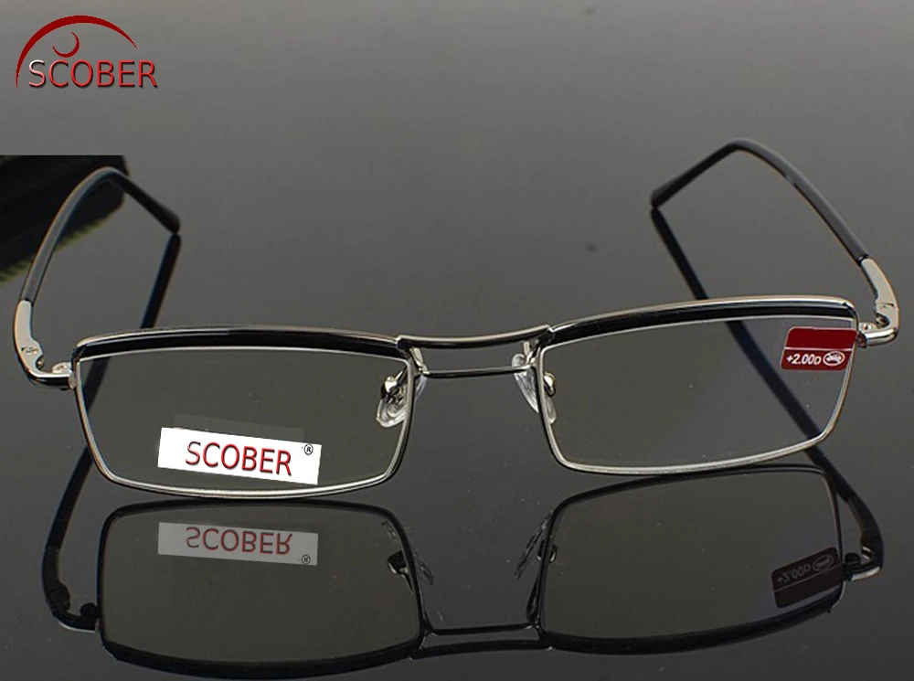 Progressive Multifocal Reading Glasses Designer Double Bridge duke Commercial Man See Near And Far TOP 0 ADD +1 To +4