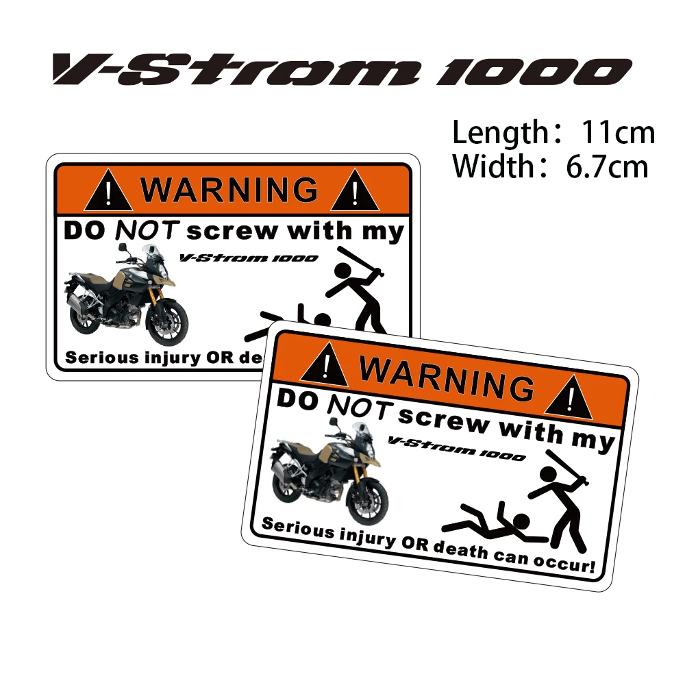 

KODASKIN Motorcycle Cheap 2D Creative Warning Sticker Decal for SUZUKI V-Strom1000
