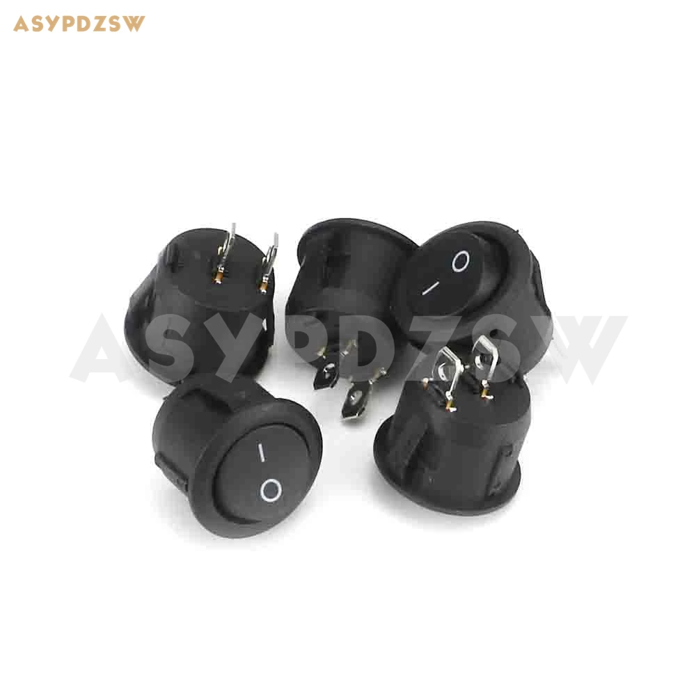 5 Chiếc KCD1-20mm Tròn Nút Bấm 125-250V/6-10A Bộ Khuếch Đại Công Suất Đá Công Tắc