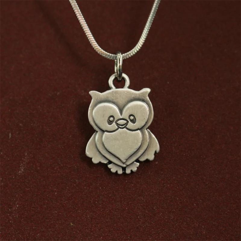 lanseis20pcs wholesale tiny Cute Cartoon owl pendants for women necklace Animal jewelry Simple Summer necklace gift for friend