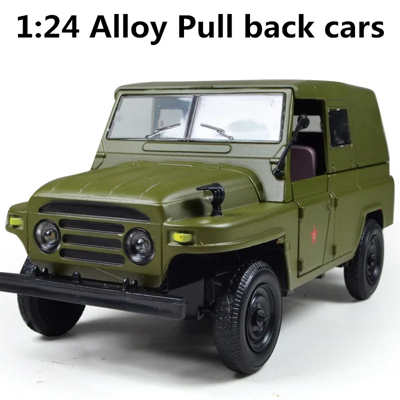 Militär modell, schlacht Cabriolet jeep 1:24 alloy ziehen auto, Gießt Druck auto & Spielzeug Fahrzeuge beste geschenk, freies verschiffen