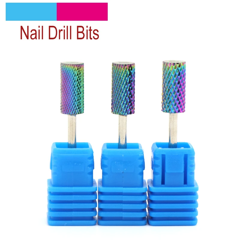 1pcs Blue Tungsten Steel Nail Grinding Head Carving Burrs Polishing Tools Drill Bits Manicure Machine Accessories Tools