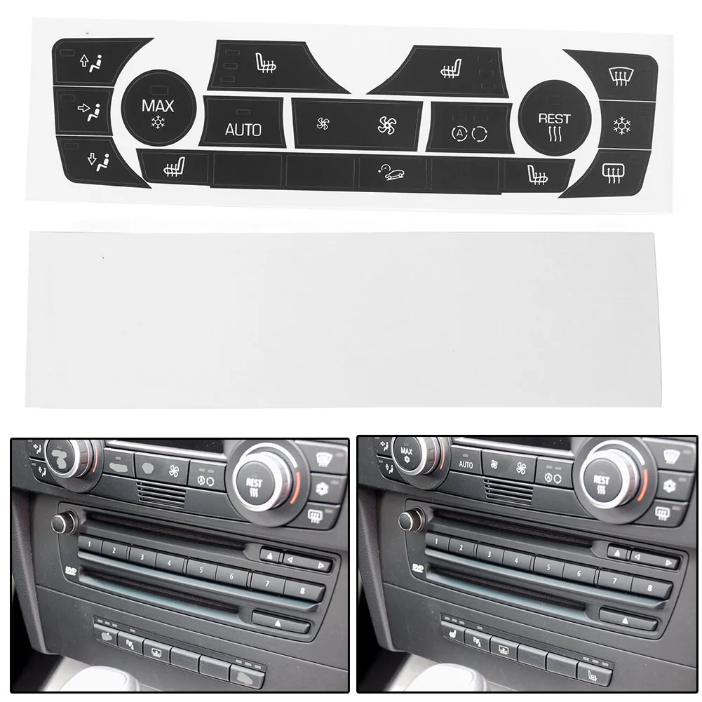 Car A/C Climate Control Buttons Sticker Decals Repair Set For BMW E90 E91 E92 3-Series 330I 2006 2007 2008 2009 2010 2011