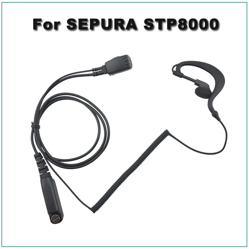 New Arrival G Shape Earpiece Headset with PTT MIC for Walkie Talkie Sepura STP8000