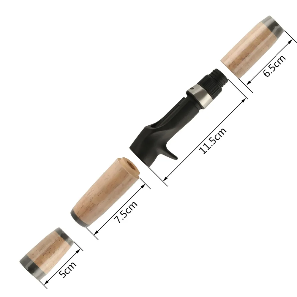 1 Juego de kit/paquete de 4 secciones de material EVA, mango de varilla de corcho falsificado, mango más carrete de fundición, varilla de asiento, reparación DIY, juego combinado de piezas - imagen 3