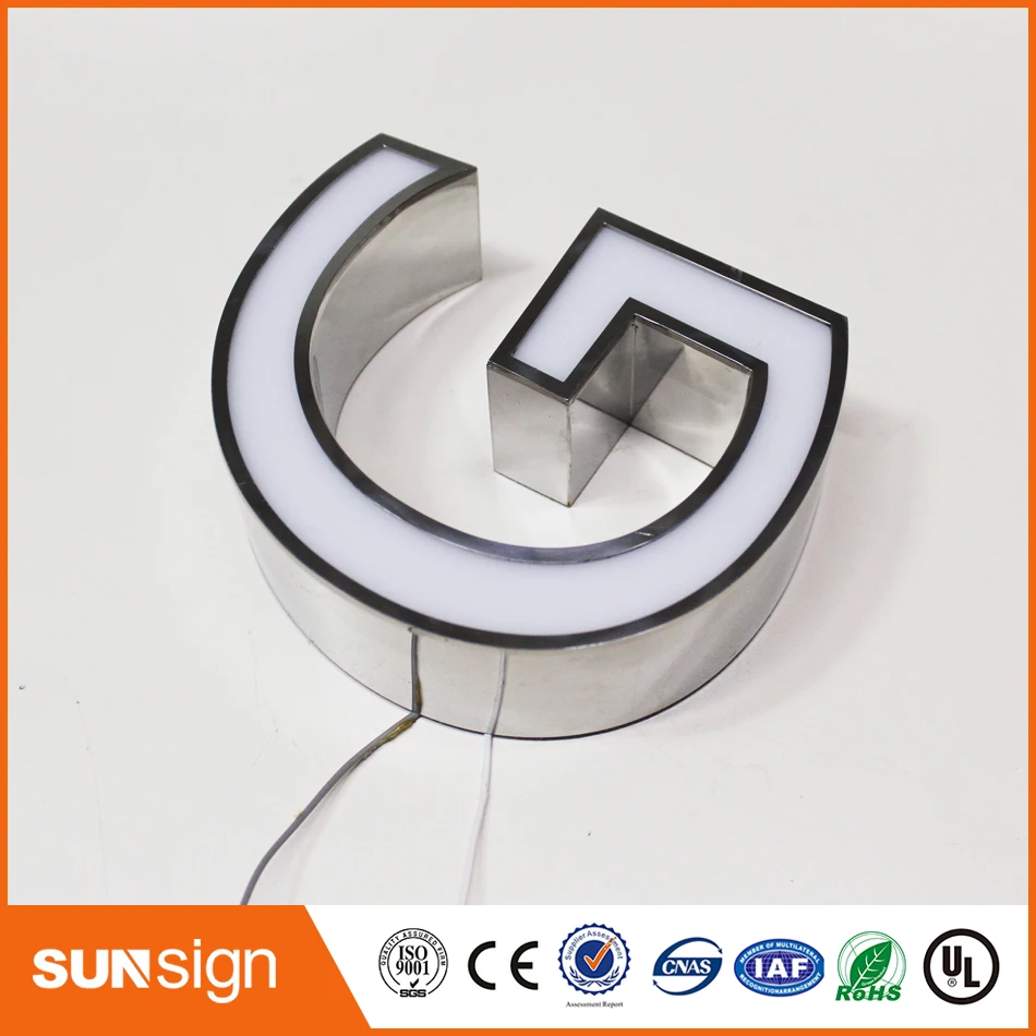 Custom advertising channel surat tanda LED huruf