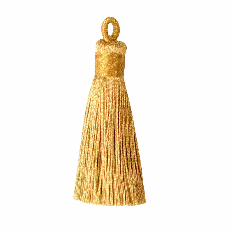 5PCS Gold Silk Silver Silk Tassels Pendant Jewelry Curtain Garments Decorative Accessories Key Bag Pendant Craft Tassels DIY