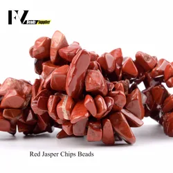 8mm-12mm Red Jaspers Chips Beads Accessories Natural Stone Gravel Beads for Needlework Jewelry Making Bracelets Necklaces 15inch