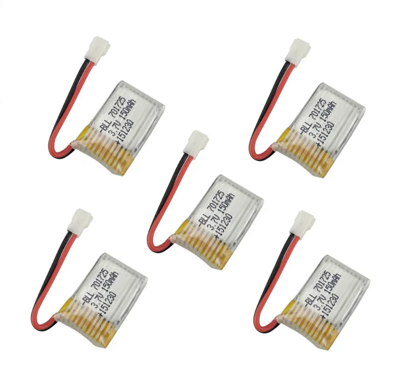 BLL 5pcs Original RC Part  H8 Mini 150mAh Lipo Battery 3.7V for RC H8 Mini Quadcopter