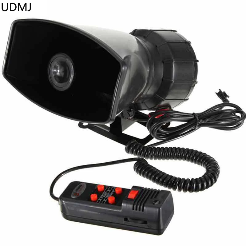 UDMJ5 Sounds electronic siren Alarm Siren police firemen with MicHorn PA SystemSpeaker Car Loud   Horn/Siren Max Loud Alarm 100w