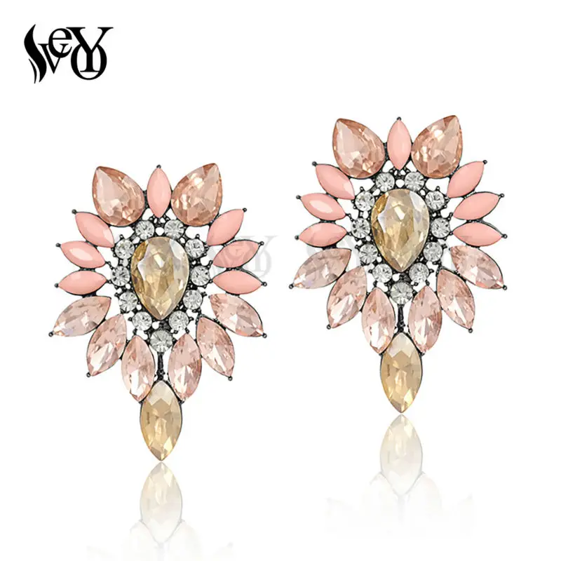 VEYO Vintage Earrings Crystal Stud Earrings For Woman High Quality Lead Free Nickel Free