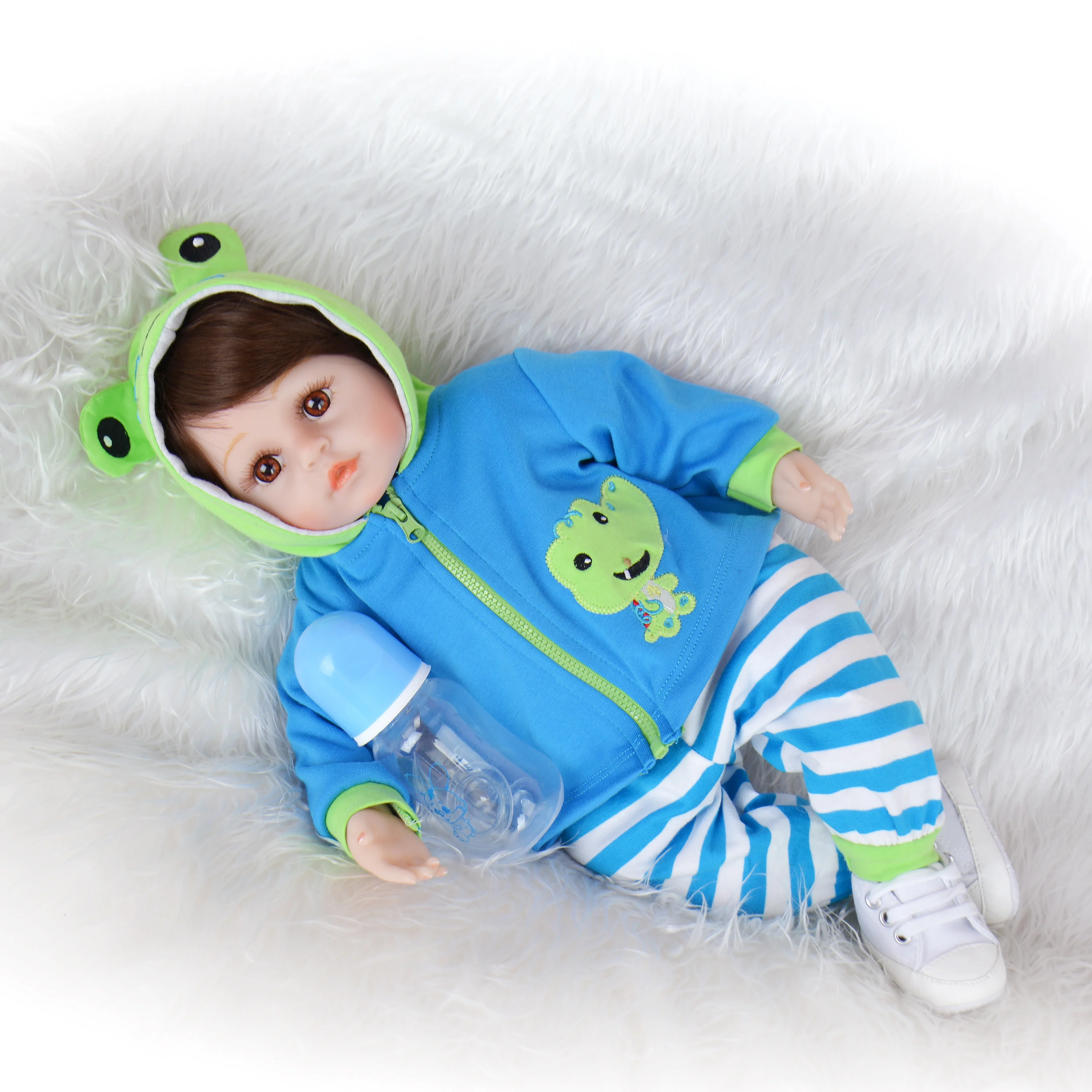 KEIUMI Cloth Body Reborn Baby Dolls Boy 48 CM Realistic Bebe Reborn Boneca Menino 18 Inch Kids Playmate Toddler Surprise Gifts