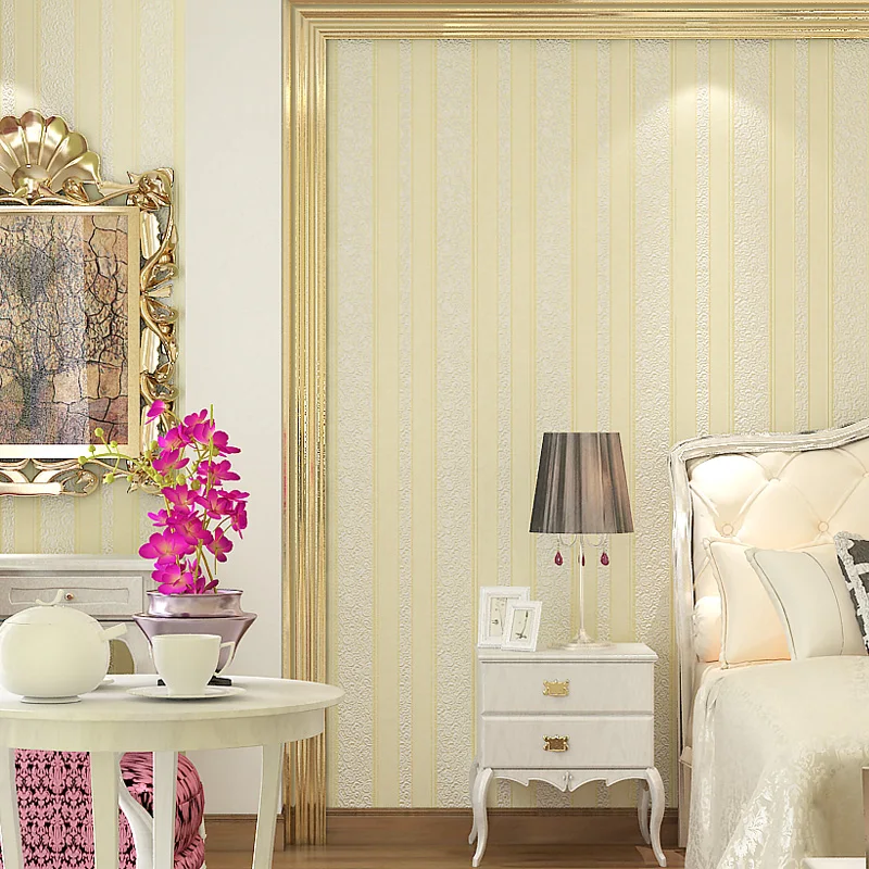 beibehang mural metallic glitter white silver wide stripe modern wallpaper roll background wall coverings wall papers home decor