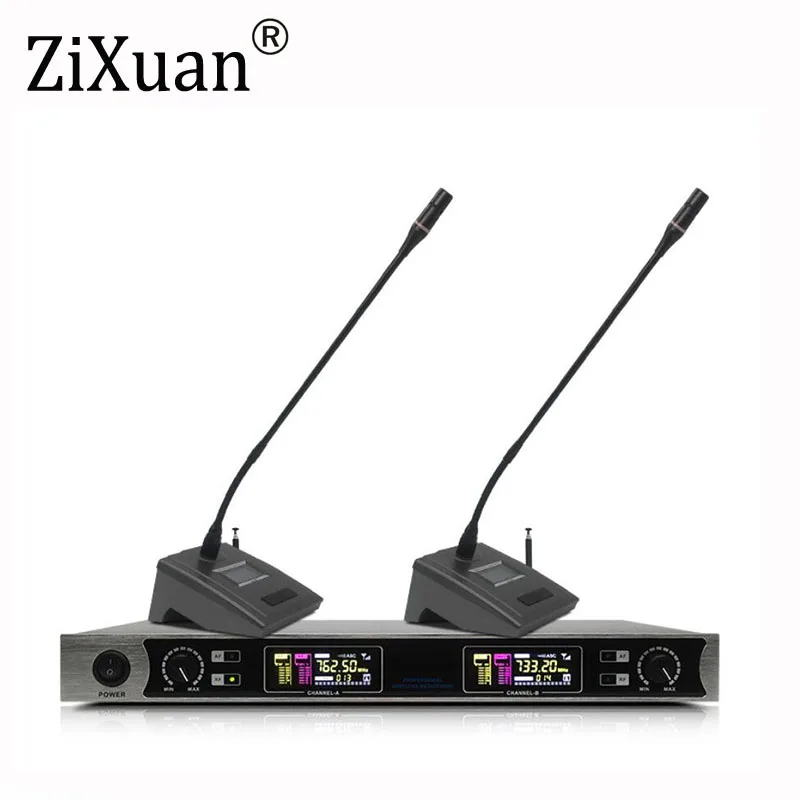 Top Quality EW240 2 Channel Wireless Microphones System UHF Karaoke System Cordless 2 handheld Mic bodypack Home Party