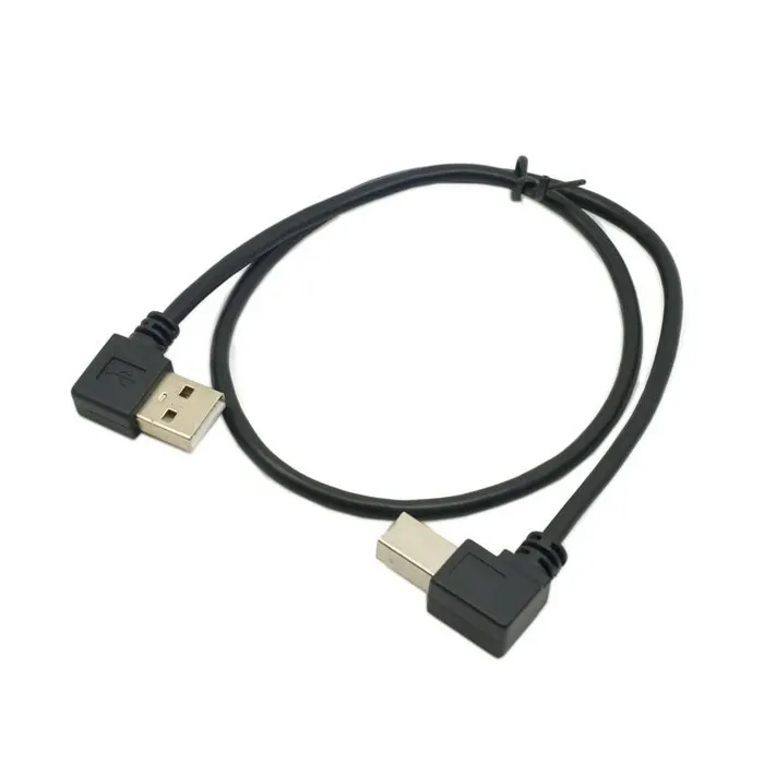 USB 2.0 ذكر إلى USB B ذكر كابل الزاوية اليمنى 90 درجة 50 سم / 100 سم للماسح الضوئي للطابعة - الزاوية اليمنى واليسرى BM بزاوية Ca
